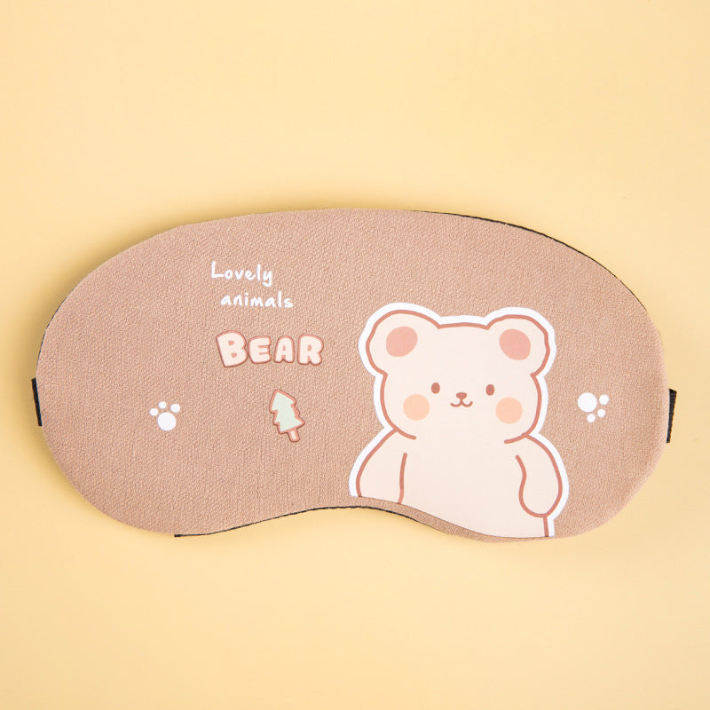 Cartoon Sleep Eye Mask Blackout Soft Comfy Blindfold Travel Rest