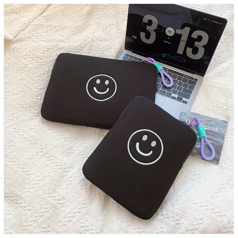 Smiling Face Tablet Storage Bag - Portable Liner Bag for 27 and 35 Computer/Tabl