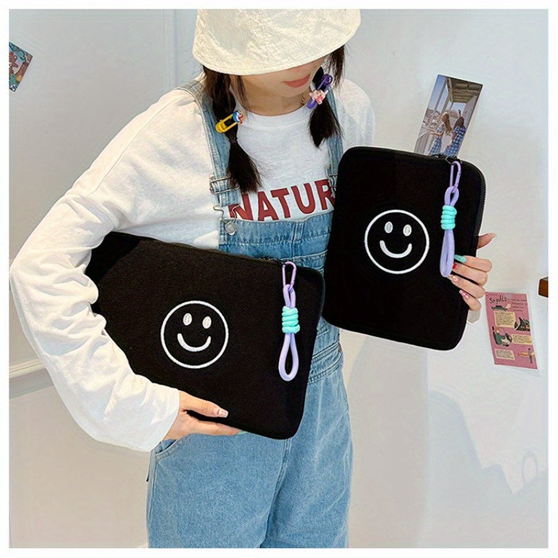 Smiling Face Tablet Storage Bag - Portable Liner Bag for 27 and 35 Computer/Tabl