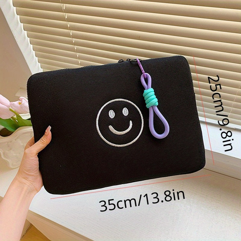 Smiling Face Tablet Storage Bag - Portable Liner Bag for 27 and 35 Computer/Tabl