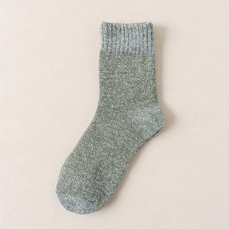 5 Pairs Men's Crew Socks Winter Thicken Warm Socks