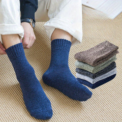 5 Pairs Men's Crew Socks Winter Thicken Warm Socks
