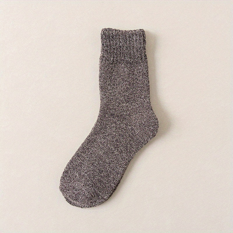 5 Pairs Men's Crew Socks Winter Thicken Warm Socks