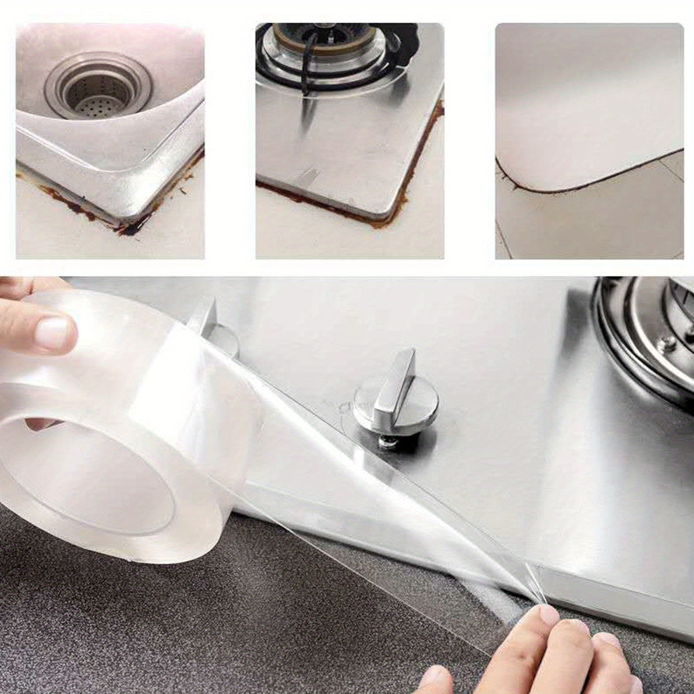 Waterproof Seam Sealing Strip Tape Transparent Caulk Tape