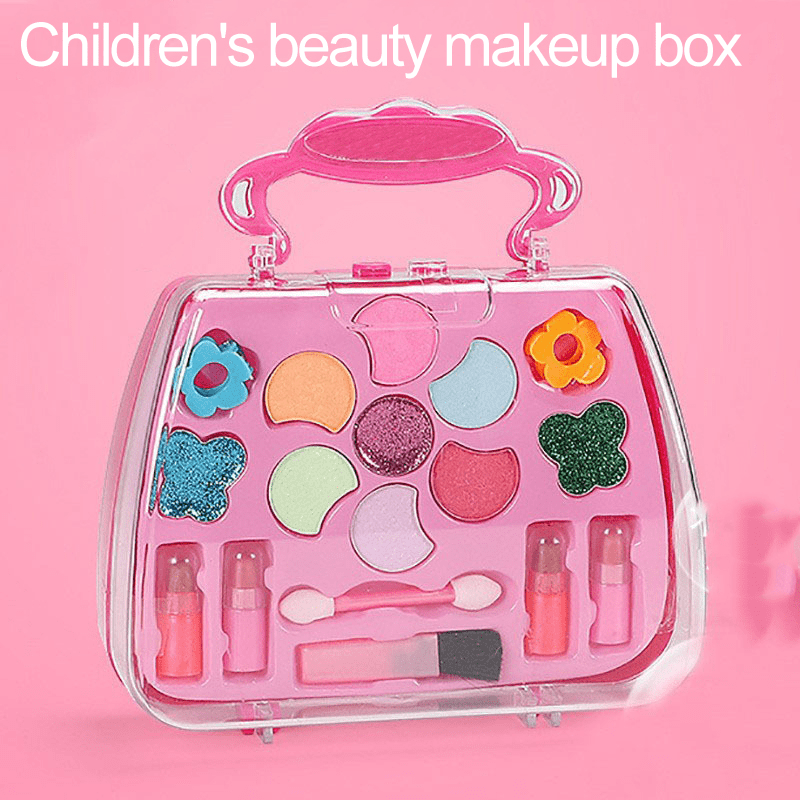 Kids Princess Makeup Box Set Girls Play House Toys Safe Non-toxic