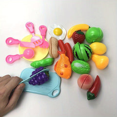 Kitchen Cooking Toy Set For Kids Realistic Simulation With Music Fruit Cutting