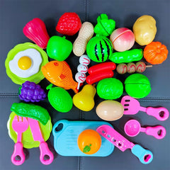 Kitchen Cooking Toy Set For Kids Realistic Simulation With Music Fruit Cutting