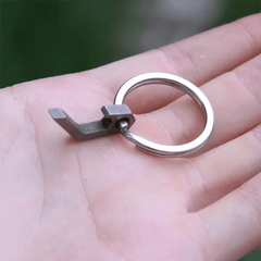 Stainless Steel Bottle Opener Key Ring Mini Keychain for Outdoor Camping Hiking