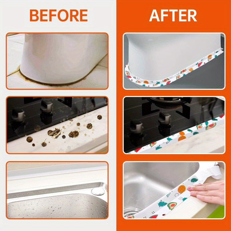 3pcs Waterproof Sink Absorbent Stickers for Bathroom and Kitchen