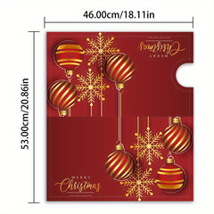 Merry Christmas Red Winter Happy Year Welcome Mailbox Cover Post Box Cover Wraps
