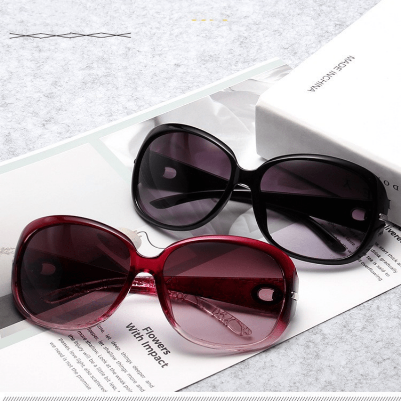 2pcs Driver Sunglasses Large Oval Sunglasses Men And Women