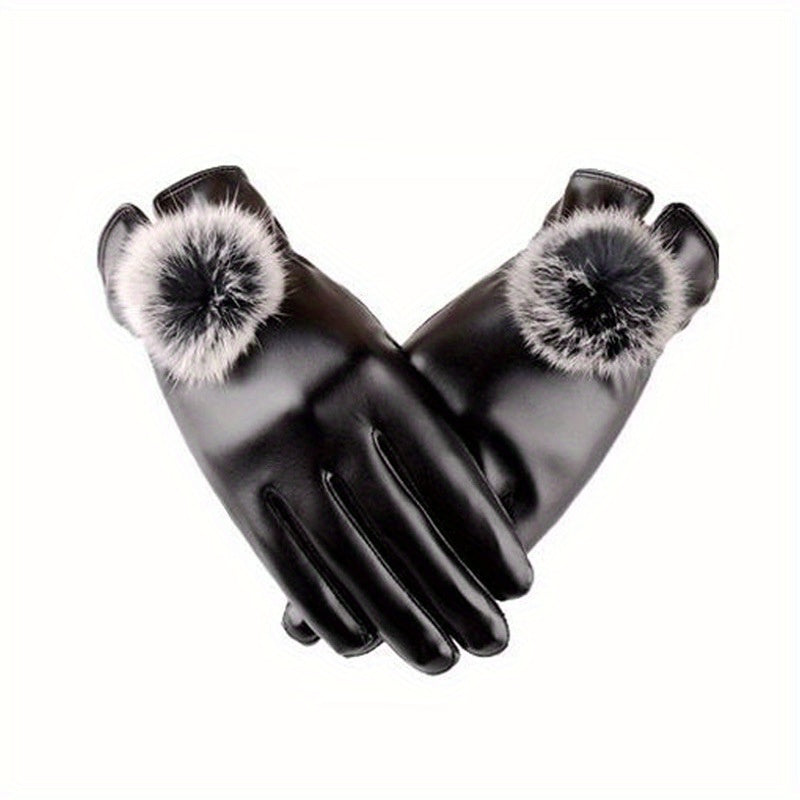 Winter Warm Keeping Gloves Motorcycle Riding Skiing Leather Gloves