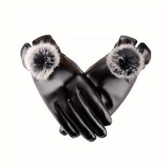 Winter Warm Keeping Gloves Motorcycle Riding Skiing Leather Gloves