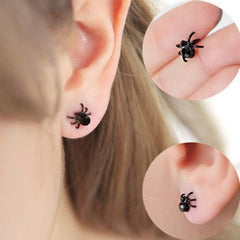 Unisex 925 Spider Alloy Earrings Punk Style for Halloween Christmas Party