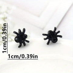 Unisex 925 Spider Alloy Earrings Punk Style for Halloween Christmas Party