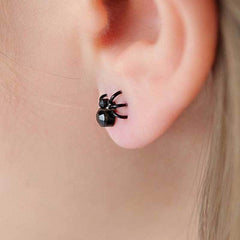 Unisex 925 Spider Alloy Earrings Punk Style for Halloween Christmas Party