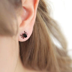 Unisex 925 Spider Alloy Earrings Punk Style for Halloween Christmas Party