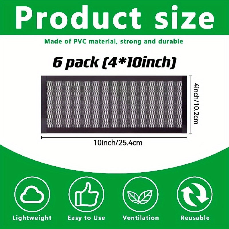 6pcs Floor Register Traps Air Vent Covers Anti Insect Anti Clogging
