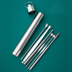 6pcs Stainless Steel Ear Wax Removal Tool Spiral Ear Cleaner Set