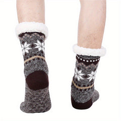 2 Pairs Fleece Lined Warm Socks for Men Women Winter