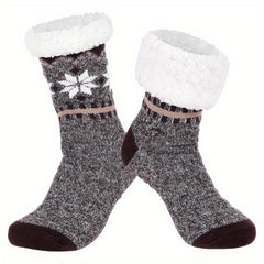 2 Pairs Fleece Lined Warm Socks for Men Women Winter