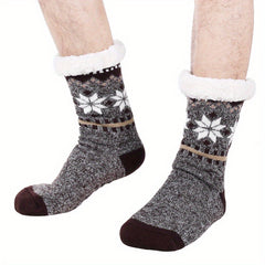2 Pairs Fleece Lined Warm Socks for Men Women Winter
