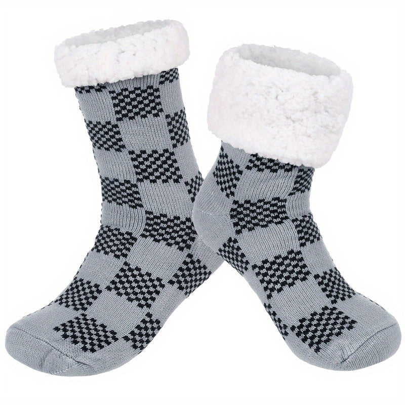 2 Pairs Fleece Lined Warm Socks for Men Women Winter