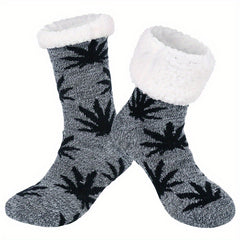 2 Pairs Fleece Lined Warm Socks for Men Women Winter