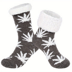 2 Pairs Fleece Lined Warm Socks for Men Women Winter