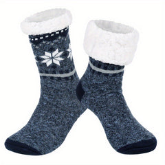 2 Pairs Fleece Lined Warm Socks for Men Women Winter