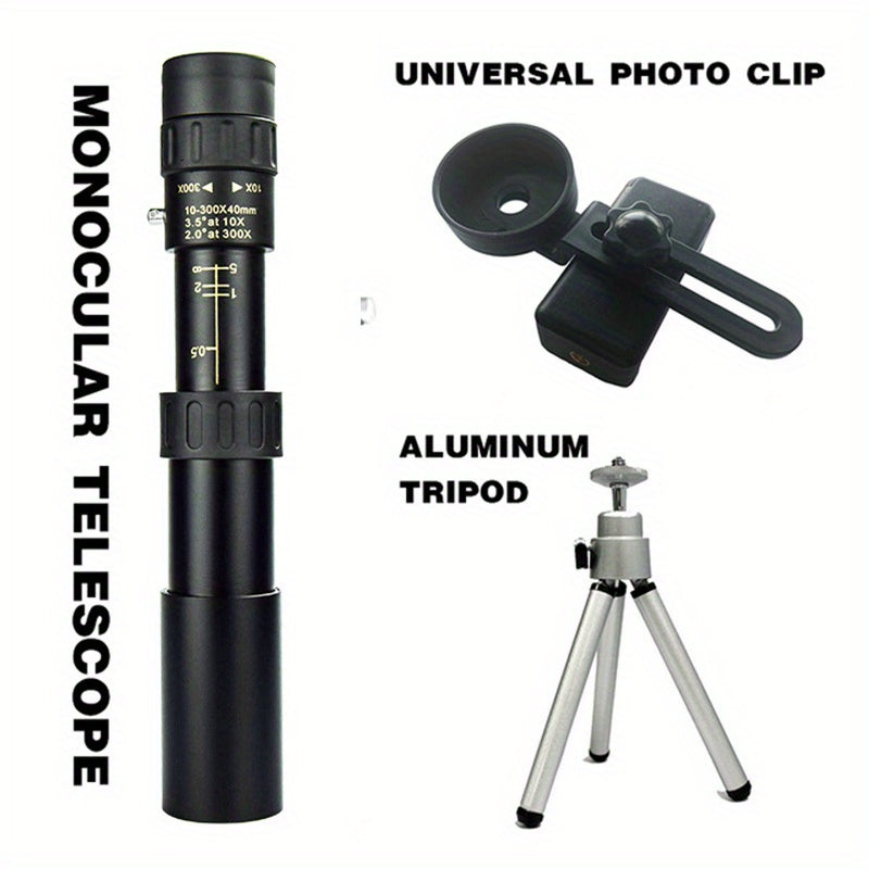 300X Zoom HD Portable Monocular Professional Telescope Camping