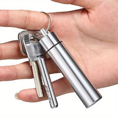 Stainless Steel Toothpicks Floss Pick Keychain Outdoor Tool Kit