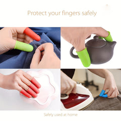 3pcs Silicone Finger Protector Anti Scalding Caps
