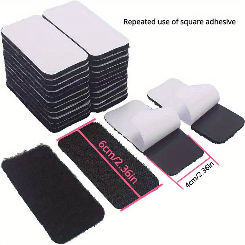 10PCS Double Sided Adhesive Hook And Loop Sheets Anti-Slip Carpet Tablecloth Sof