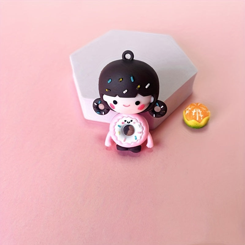 Bee Doll Burger French Fries Rainbow Unicorn Dolls Bag Keychain