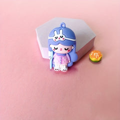 Bee Doll Burger French Fries Rainbow Unicorn Dolls Bag Keychain