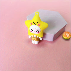 Bee Doll Burger French Fries Rainbow Unicorn Dolls Bag Keychain