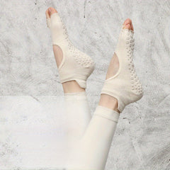 Breathable Toeless Yoga Socks With Non Slip Cushion