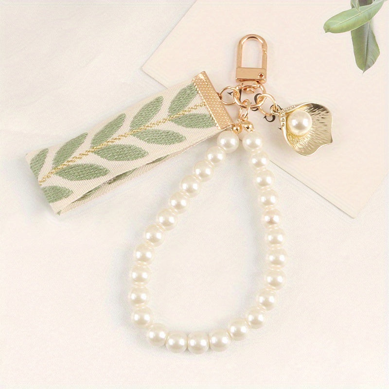 Green Ribbon Car Keychain Retro Accessories Women