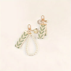 Green Ribbon Car Keychain Retro Accessories Women
