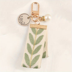 Green Ribbon Car Keychain Retro Accessories Women
