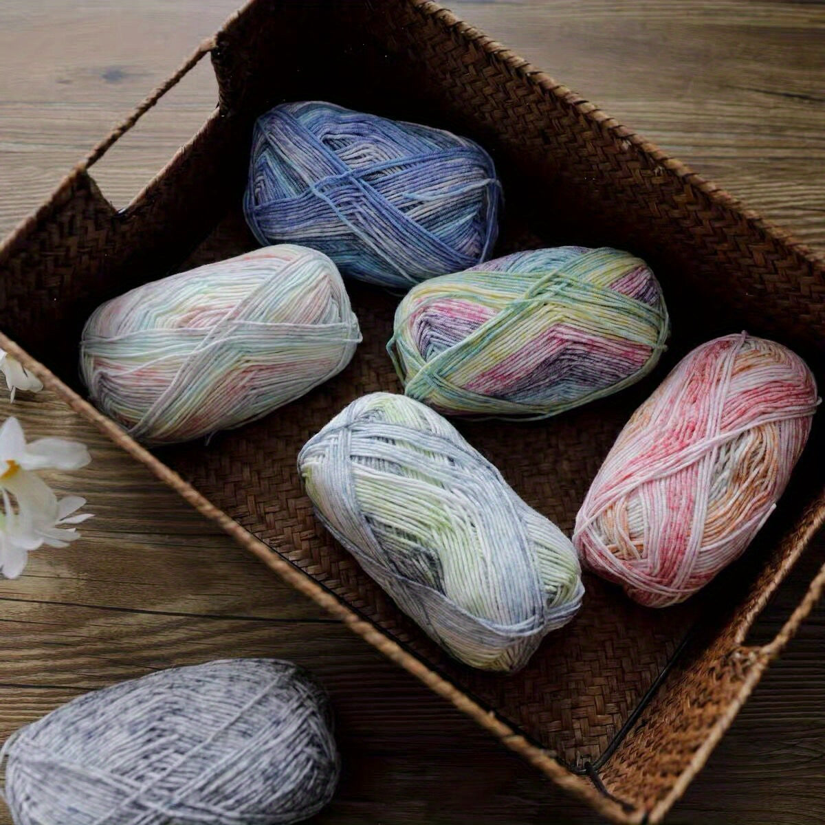 Milk Cotton Yarn 4 Strands Gradient Shawl Yarn 60/40 Cotton Acrylic