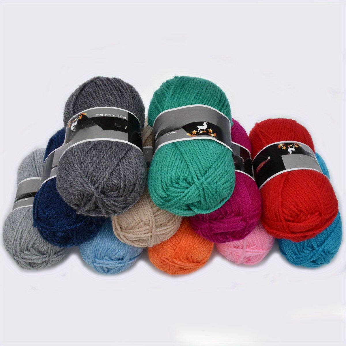 2pcs Doll Blanket DIY Stick Needle Thread Cashmere Crochet Yarn Soft Thick