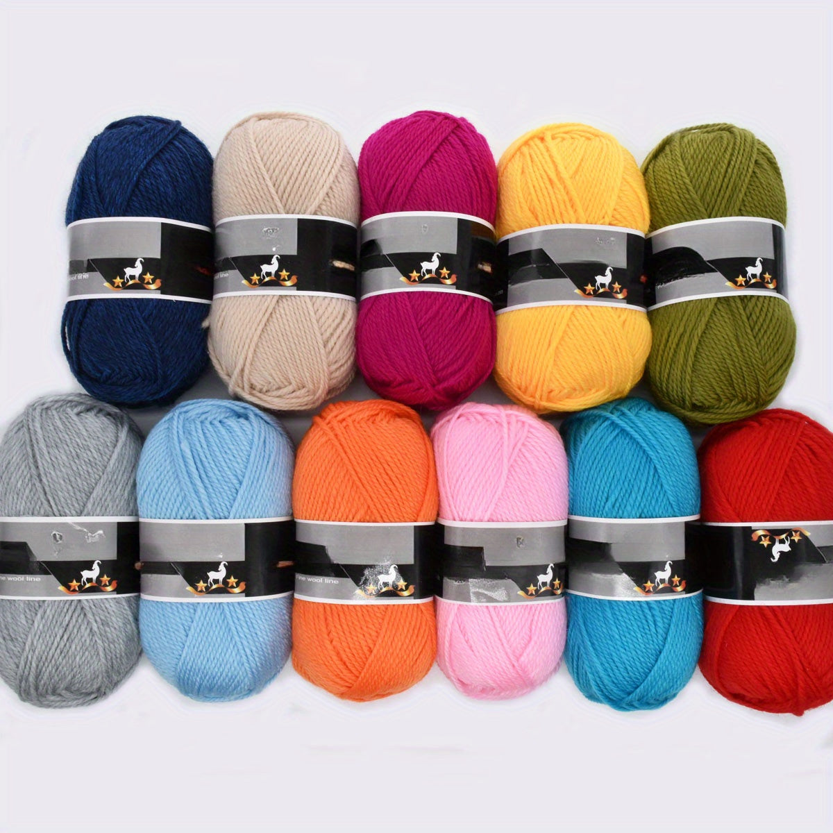 2pcs Doll Blanket DIY Stick Needle Thread Cashmere Crochet Yarn Soft Thick