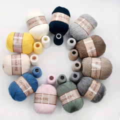 6 Sets Cashmere Yarn for Knitting Soft Machine 98% Cashmere Yarn Worsted