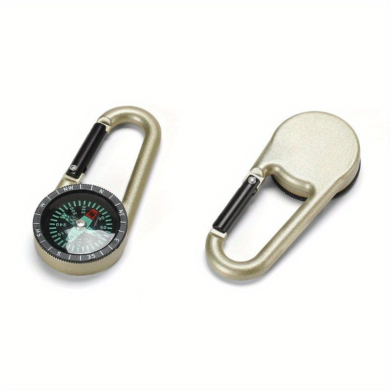 Compact Carabiner Compass Keychain for Camping