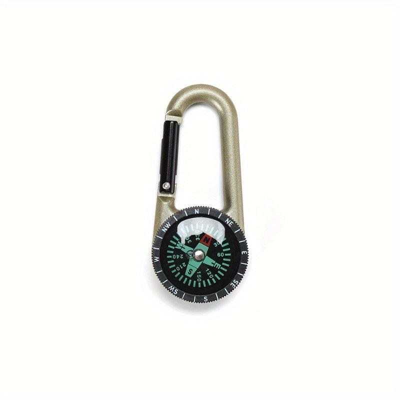 Compact Carabiner Compass Keychain for Camping