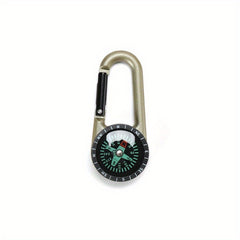 Compact Carabiner Compass Keychain for Camping