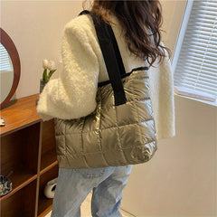Winter Women's Nylon Tote Bag Large Capacity