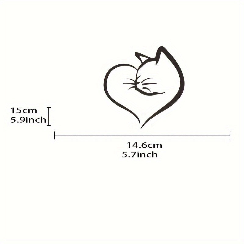 Cats & Hearts Car Sticker Reflective Exterior Decoration Waterproof